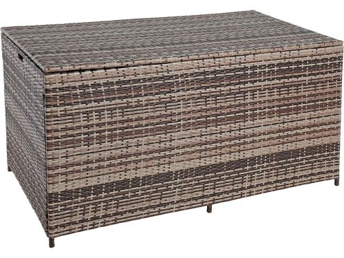 Grote tuin opbergbox polyrattan luchtdicht kussenbox 870 liter