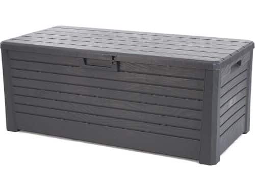 Grote Tuinkist Antraciet - Opbergbox Buiten met Zitfunctie - 148x72x60