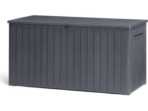 Grote tuinopbergbox met houtlook 643L - Weerbestendig en afsluitbaar