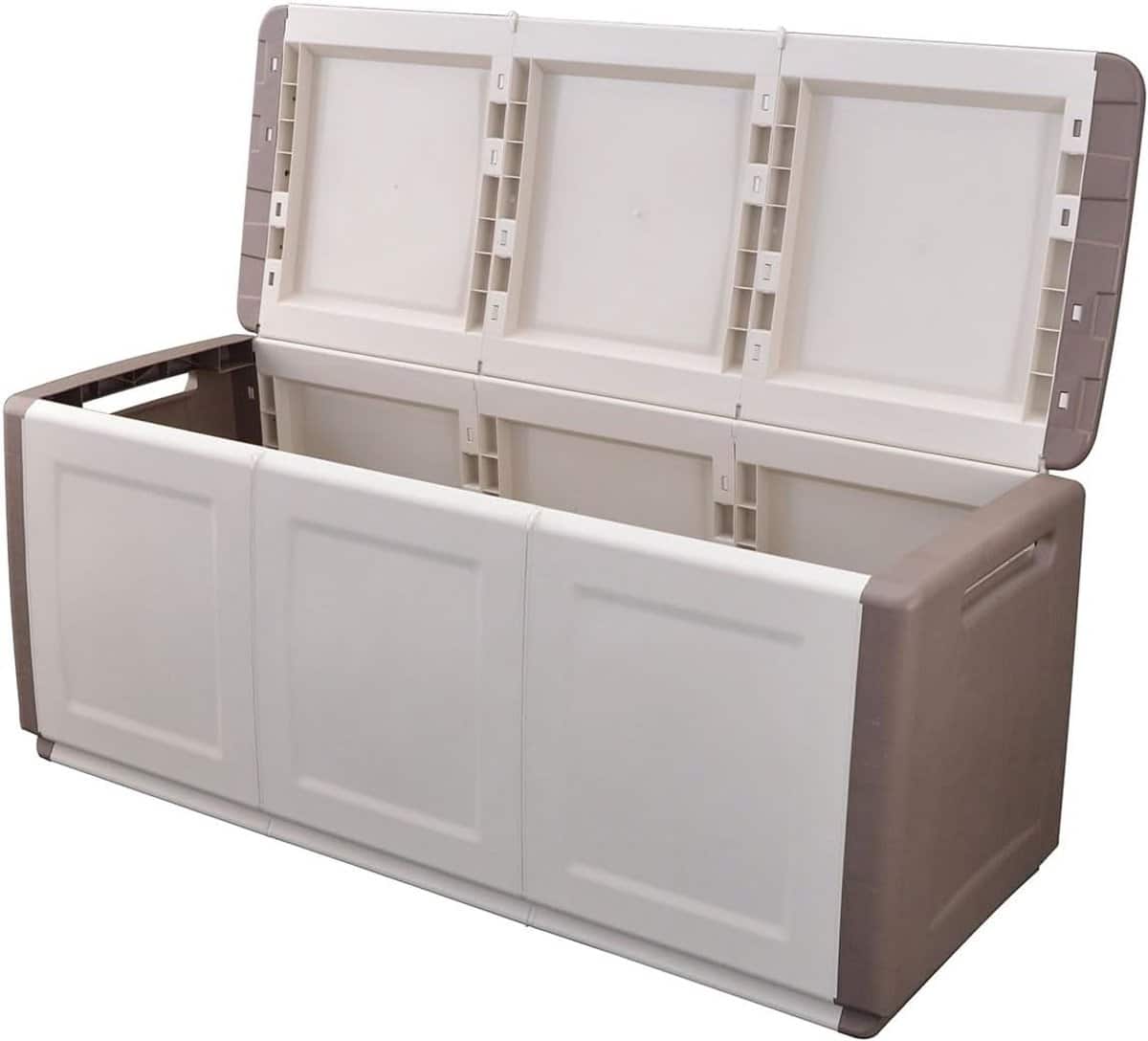 grote waterdichte opbergbox tuin of garage 330 liter beige