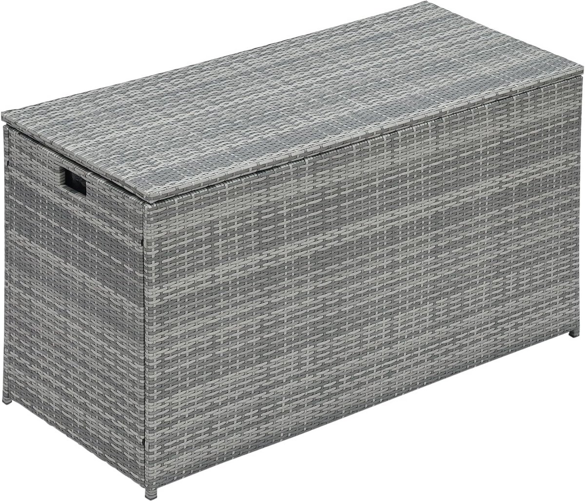 grote weerbestendige kussenbox tuin opbergbox 700l rotan grijs