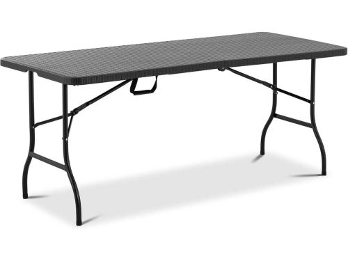 Grote Zwarte Klaptafel 183 cm - Robuust & Weerbestendig voor