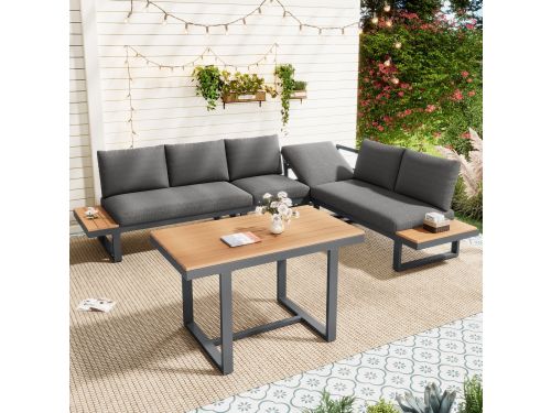 Gutent Dining Loungesets - Hoek Set - Verzinkt Staal