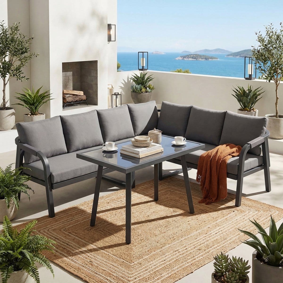gutent dining loungesets tot 6 personen gevlochten armleuningen