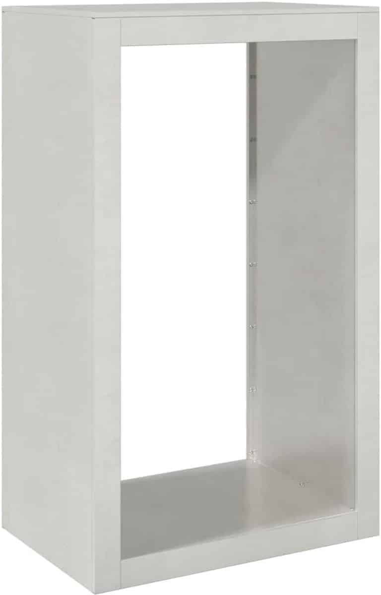 haardhoutrek houtblokhouder brandhoutopslag opslag buitenhaard roestvrij staal