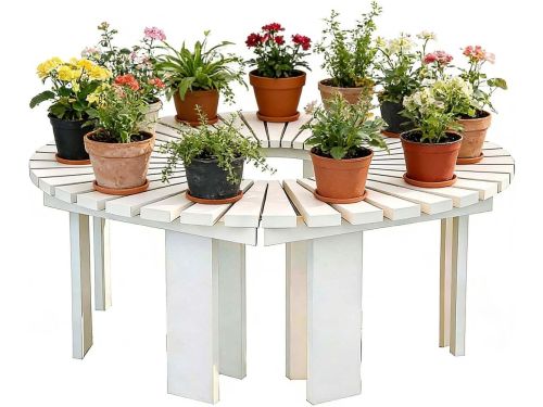 Halfronde Boombank - Zitbank Buiten - Ontspannen in Tuin