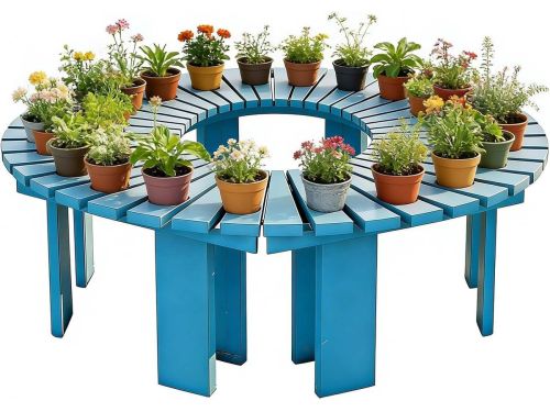 Halfronde boombank - Zitbank buiten - Ontspannen in tuin