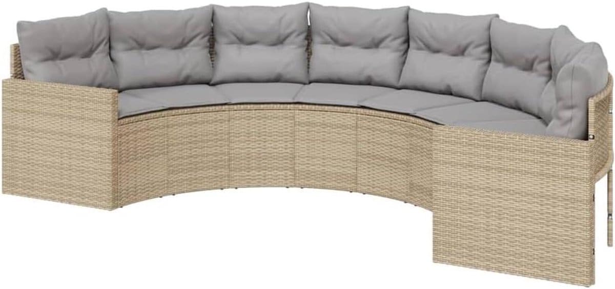 halfronde tuinbank buitenbank loungebank buiten ontspannen duurzaam