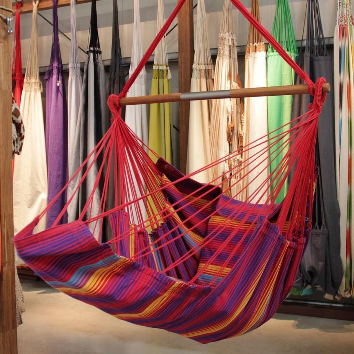 hangstoel lounger primavera gemaakt van 2 lagen katoen met heerlijk