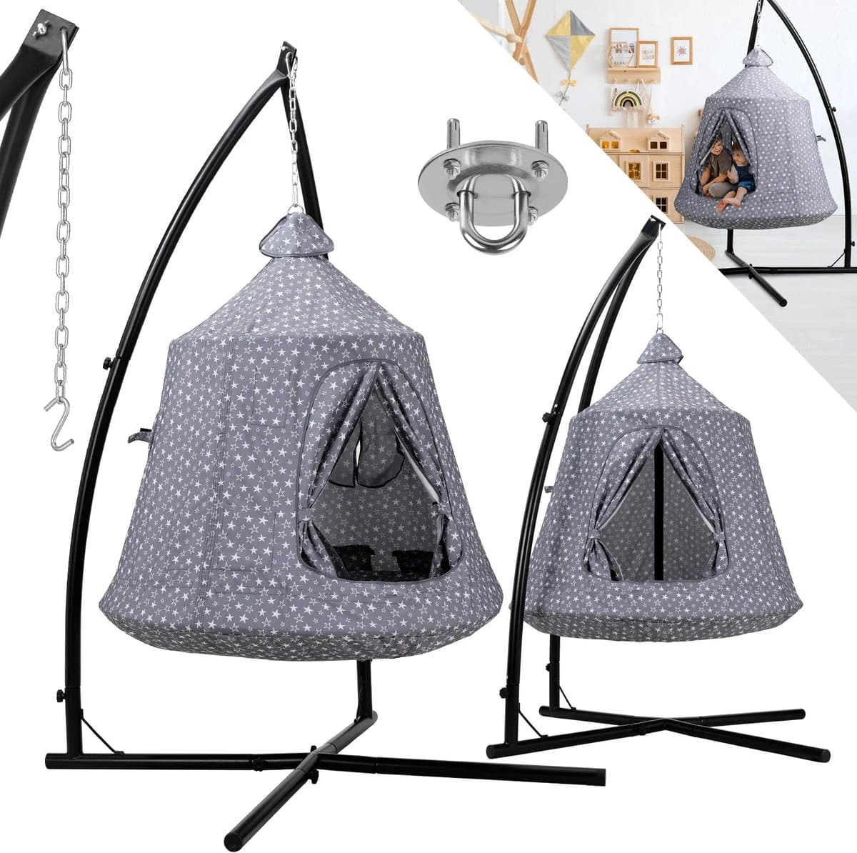 hangstoel met standaard boomtent speelstoel kinderstoel