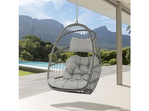 Hangstoel Rotan - Schommelstoel Buiten - Ontspannen Zitten - Inklapbaar