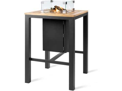 Happy Cocooning Bartafel Vierkant Antraciet - Aluminium Teakhout - Vierkant