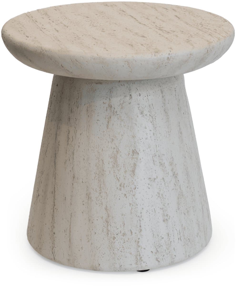 happy cocooning bijzettafel round travertin bijzettafel vuurtafel 45x45x45