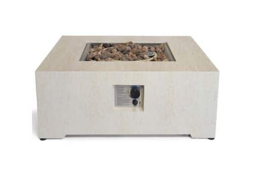 Happy Cocooning Estate vuurtafel vierkant 88x88xH36 cm travertine