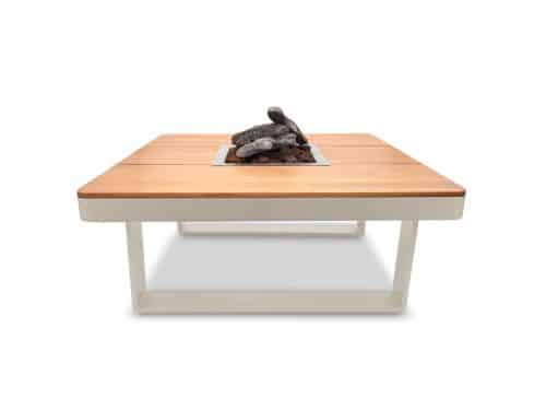 Happy Cocooning Horizon vuurtafel vierkant 95x95xH35 cm Oyster Beige