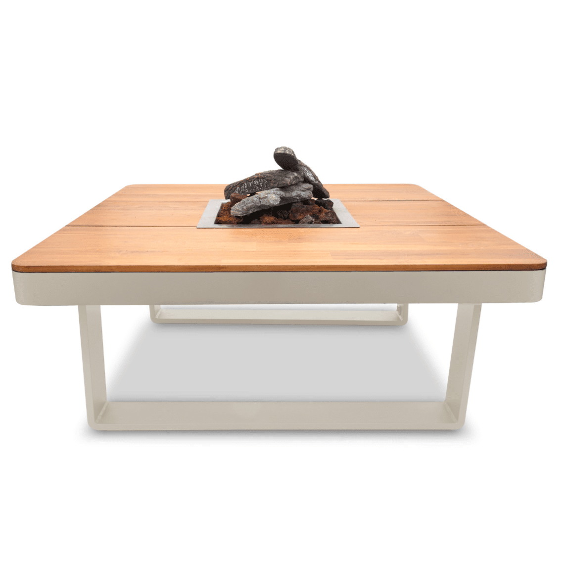 happy cocooning horizon vuurtafel vierkant 95x95xh35 cm oyster beige