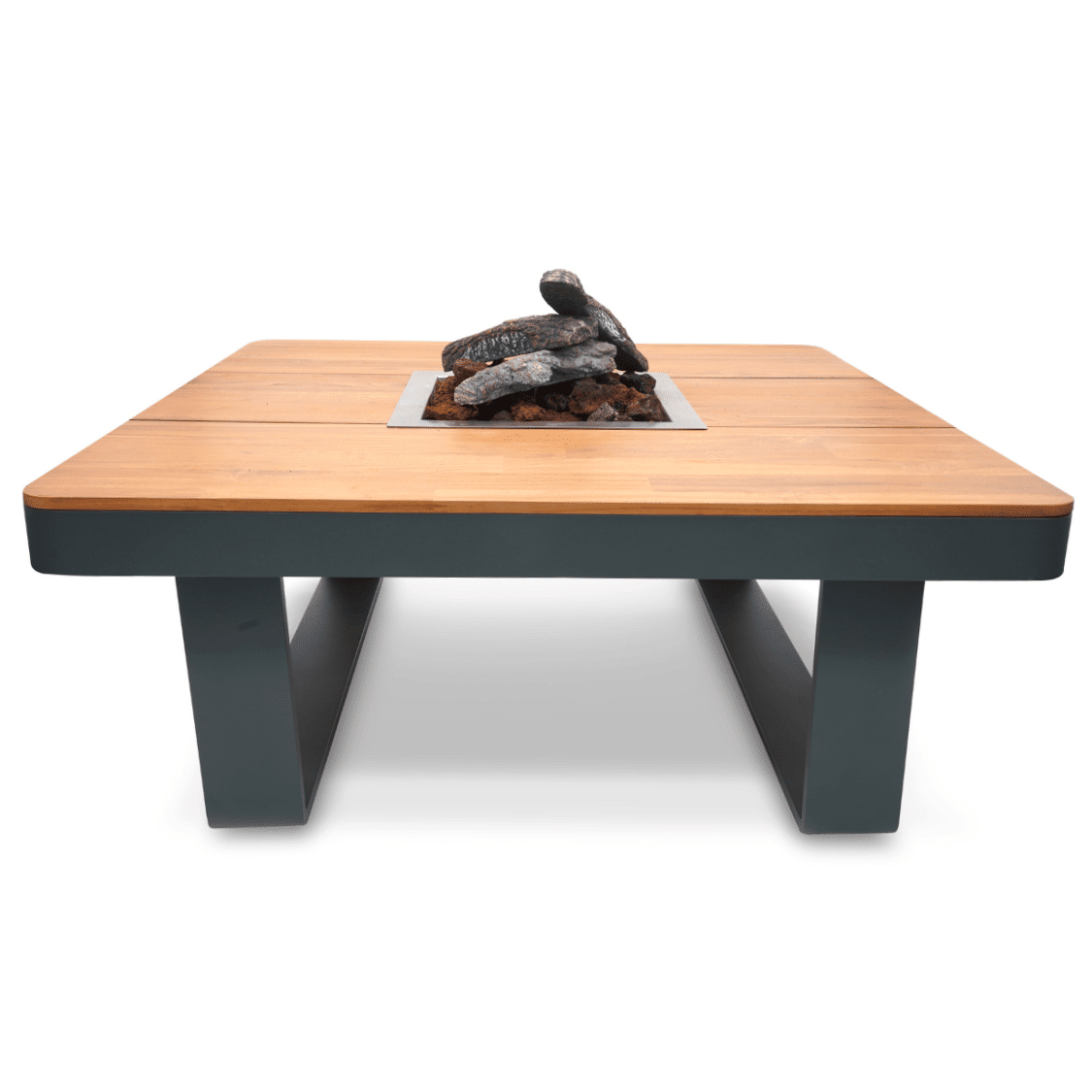 happy cocooning horizon vuurtafel vierkant 95x95xh35 cm smokey anthracite