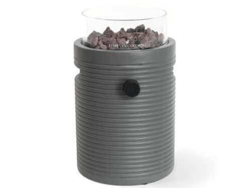 Happy Cocooning Lumi Groove tafelbrander rond 21,5xH37 cm Smokey Anthracite