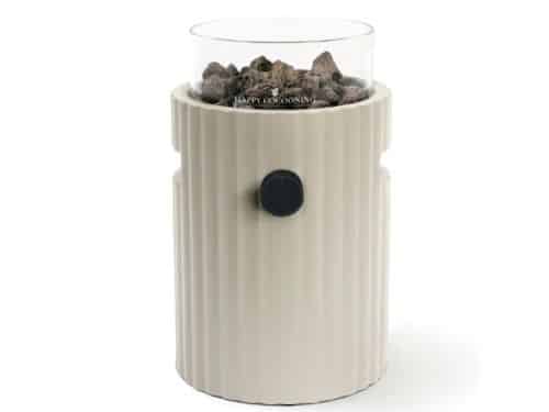 Happy Cocooning Lumi Rib tafelbrander rond 21,5xH37 cm Oyster Beige