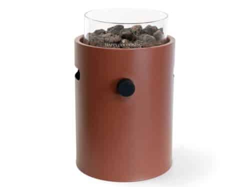 Happy Cocooning Lumi Steel tafelbrander rond 21xH37 cm Coral Red