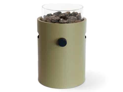 Happy Cocooning Lumi Steel tafelbrander rond 21xH37 cm Olive Green