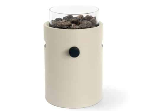 Happy Cocooning Lumi Steel tafelbrander rond 21xH37 cm Oyster Beige