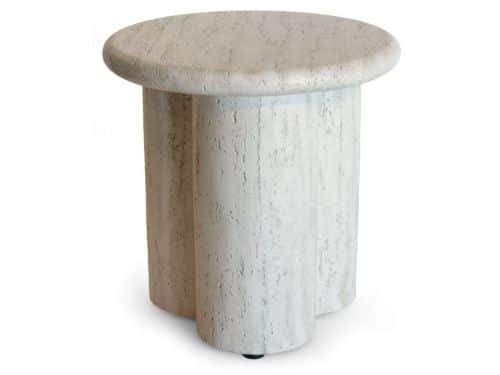Happy Cocooning Rib bijzettafel rond 45xH45 cm travertine