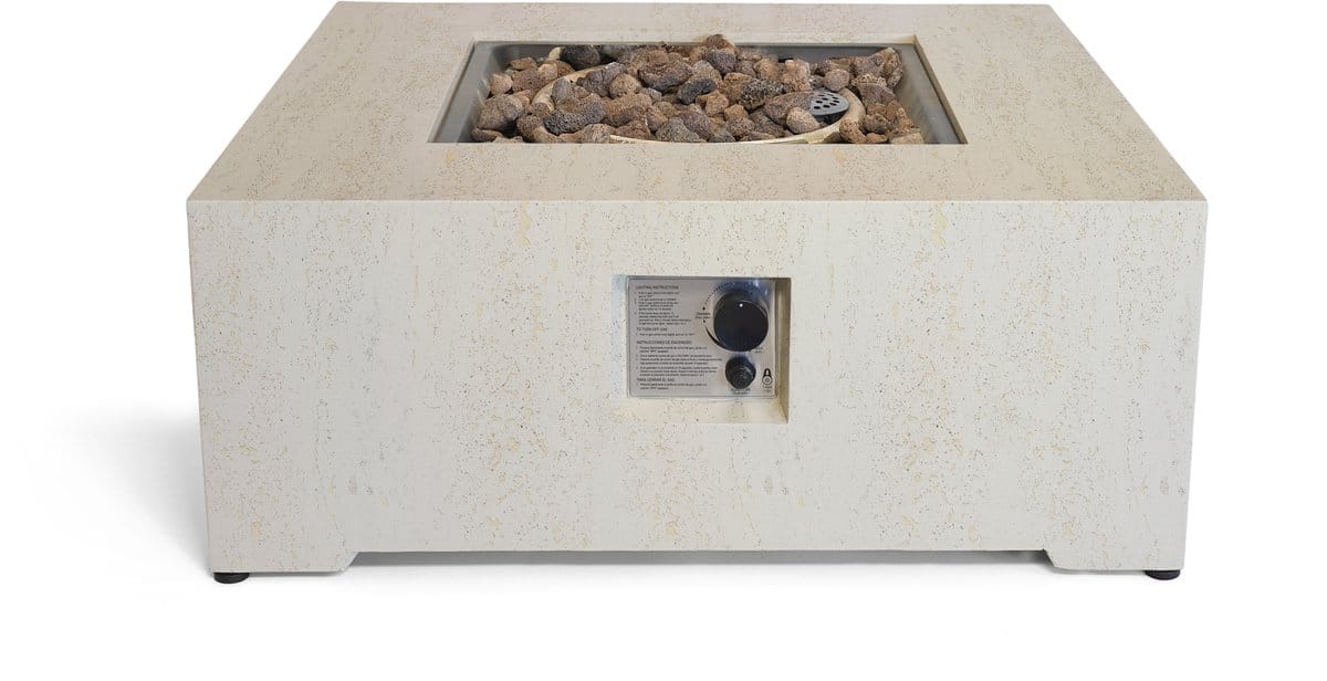 happy cocooning vuurtafel estate square 88 beige composiet