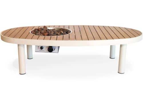 Happy Cocooning Vuurtafel Riviera 140 Oyster Beige - Vuurtafel op