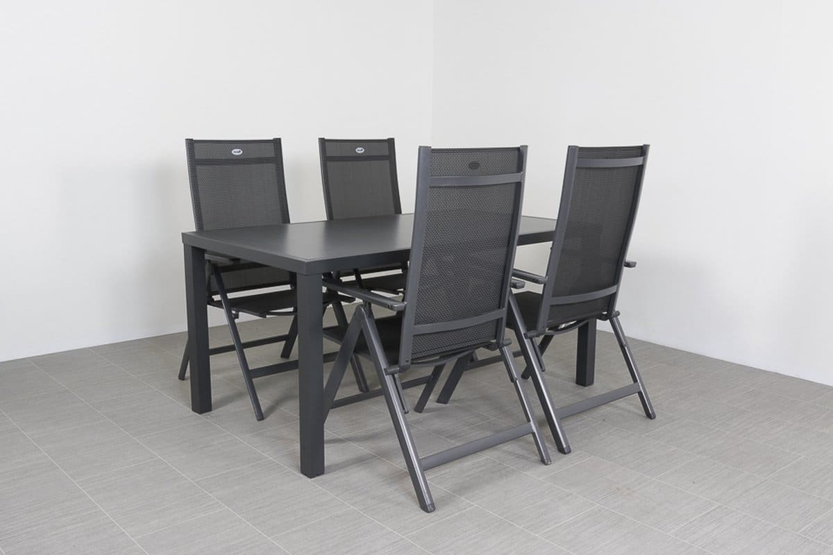 hartman aruba/alma 4 persoons verstelbare tuinset 160×90 cm. antraciet