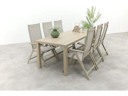 Hartman Napoli/Lena dining tuinset voor 6 personen 210x90 cm.