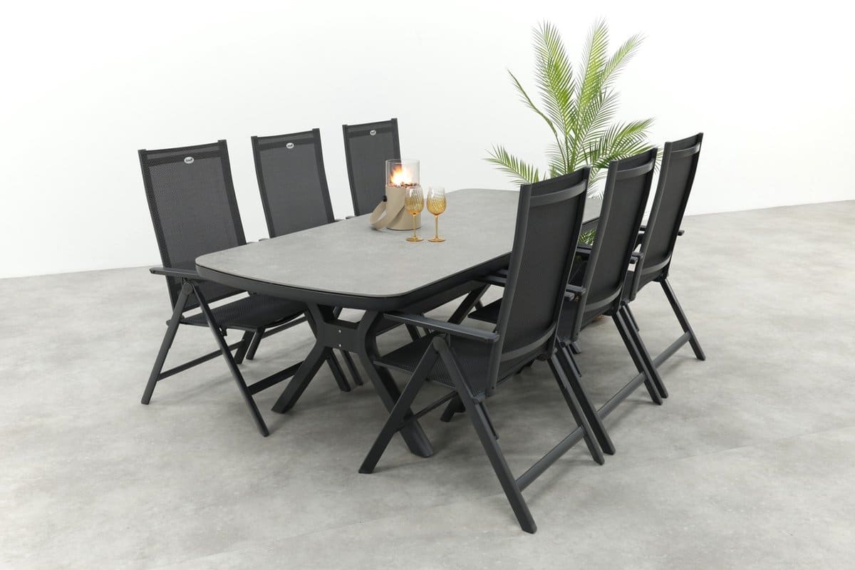 hartman napoli/ponto verstelbare tuinset voor 6 personen 220×100 cm.