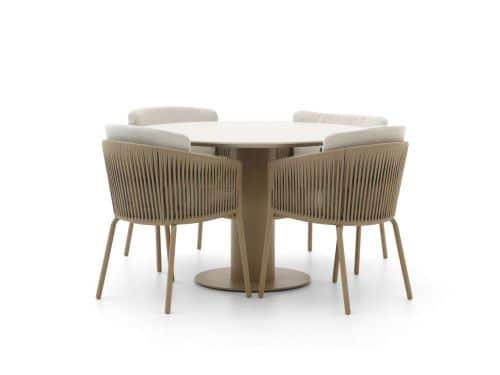 Hartman Sevilla/Girona ø 120cm dining tuinset 5-delig - Laagste prijsgarantie!