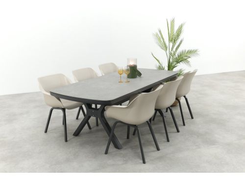 Hartman Sophie Element/Ponto tuinset voor 6 personen 220x100 cm.