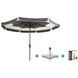 Hartman Tubb stokparasol Ø300 cm. - Donkergrijs met Sevilla voet