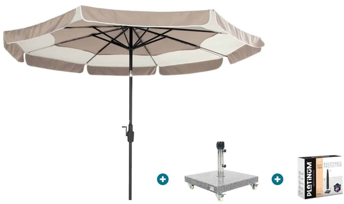 hartman tubb stokparasol Ø300 cm. zand met sevilla voet