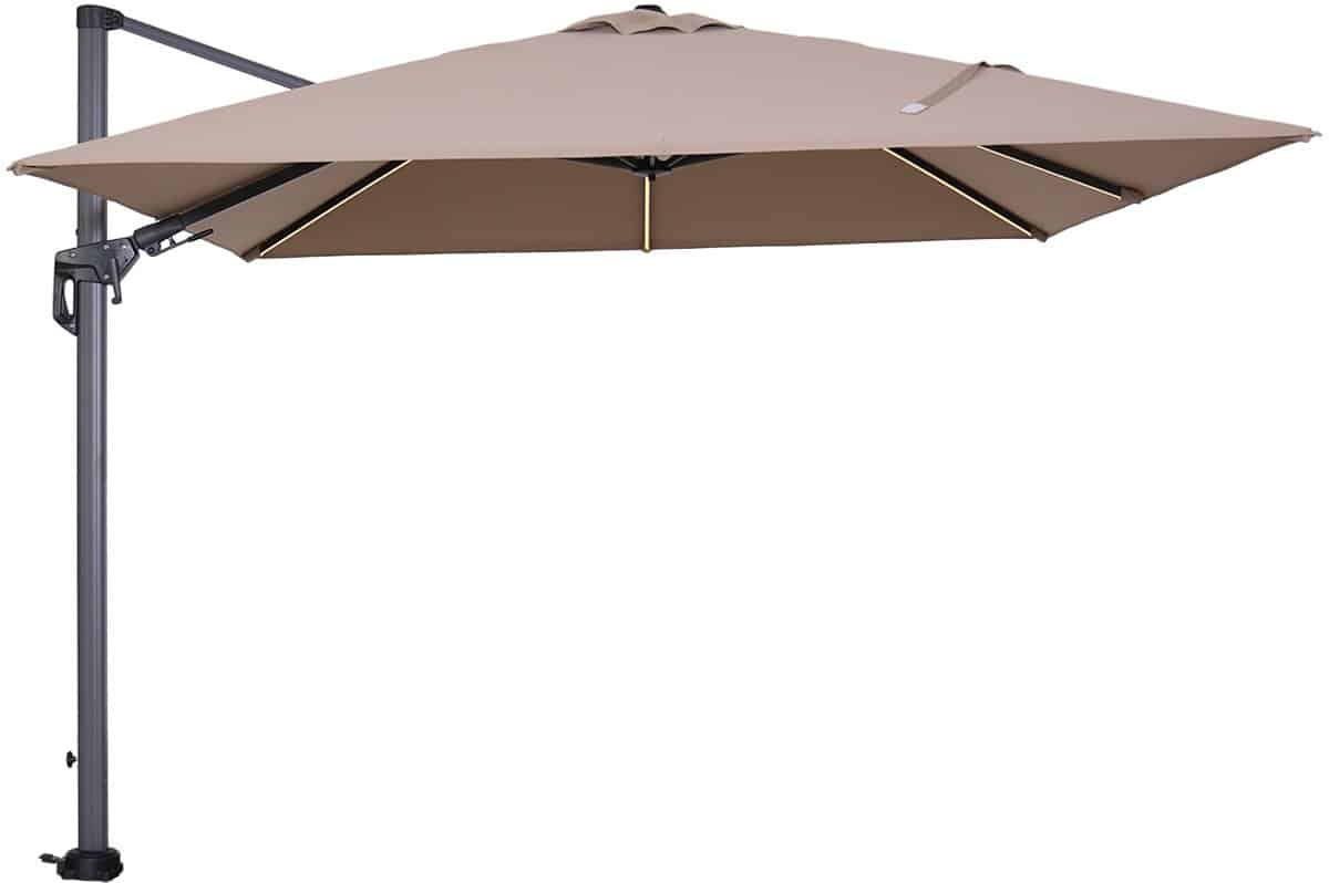 hawaii lumen parasol 300×300 cm taupe