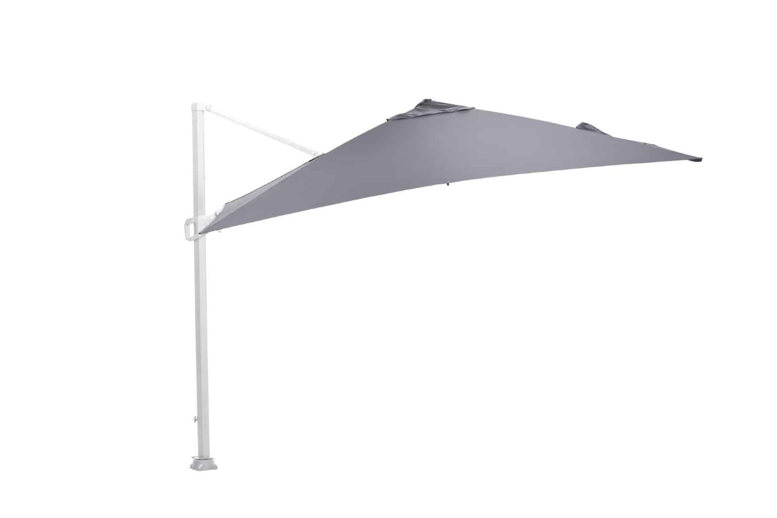 hawaii zweefparasol 300×300 wit/ licht grijs zonwering garden impressions garden impressions