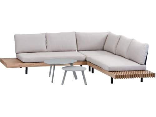 Hoek Loungeset Lissabon 4-delig | Acacia teaklook & Sand