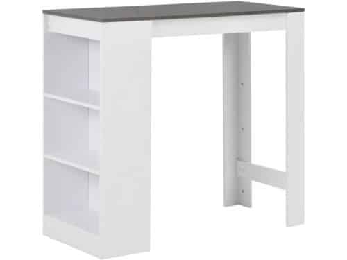 Hoge Bartafel met 3-laags Opbergrek 110x50cm - Ideaal voor Kleine