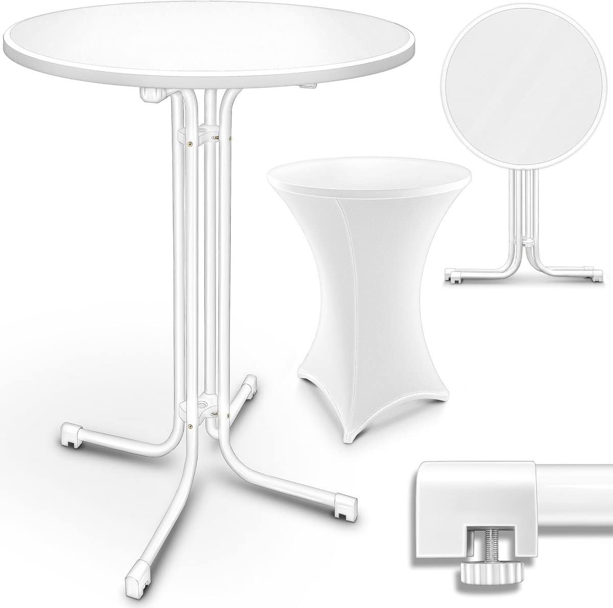 hoge klaptafel rond Ø60 cm weerbestendige bistrotafel voor feest