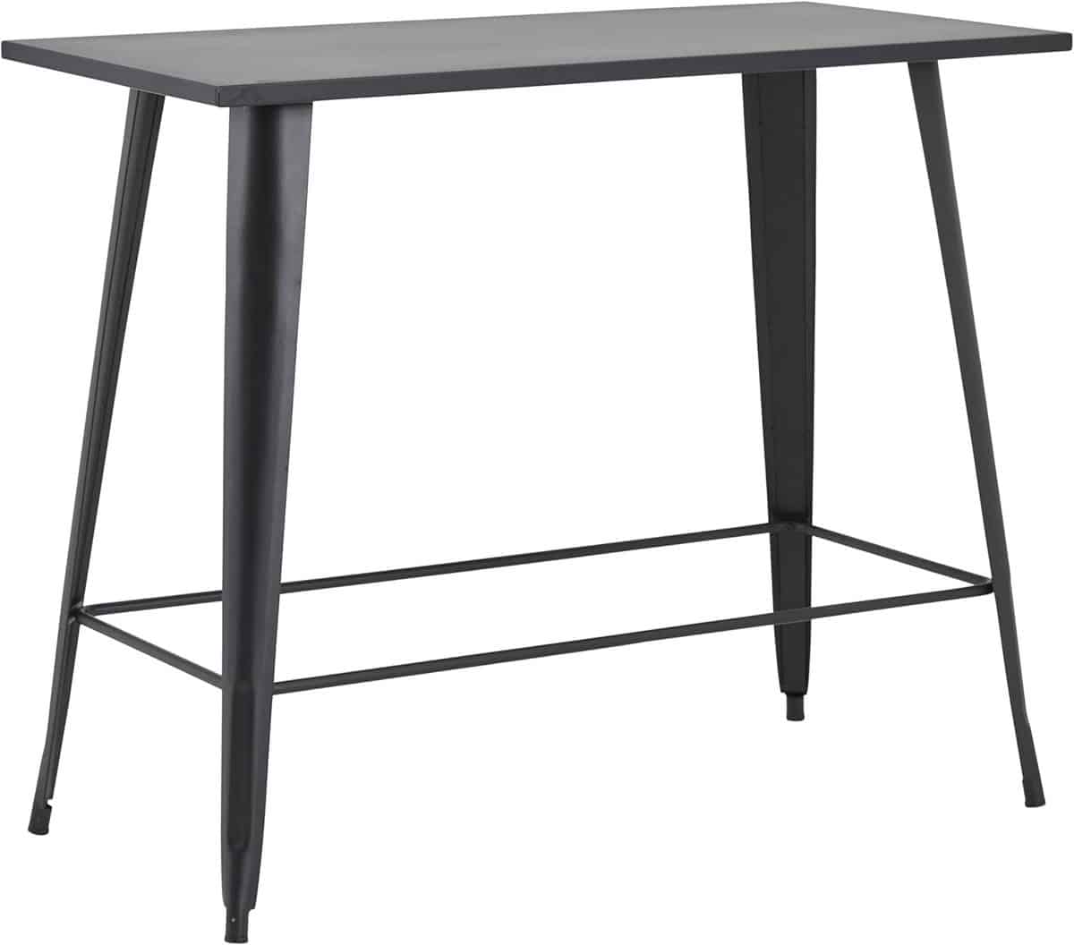 hoge zwarte statafel voor buiten industriële bartafel van staal