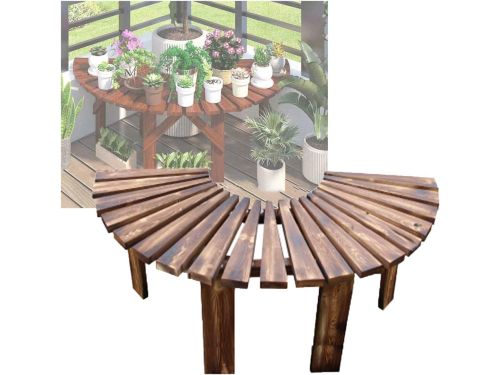 Houten Boombank - Parkbank Halve Cirkel - Ontspannen Buiten