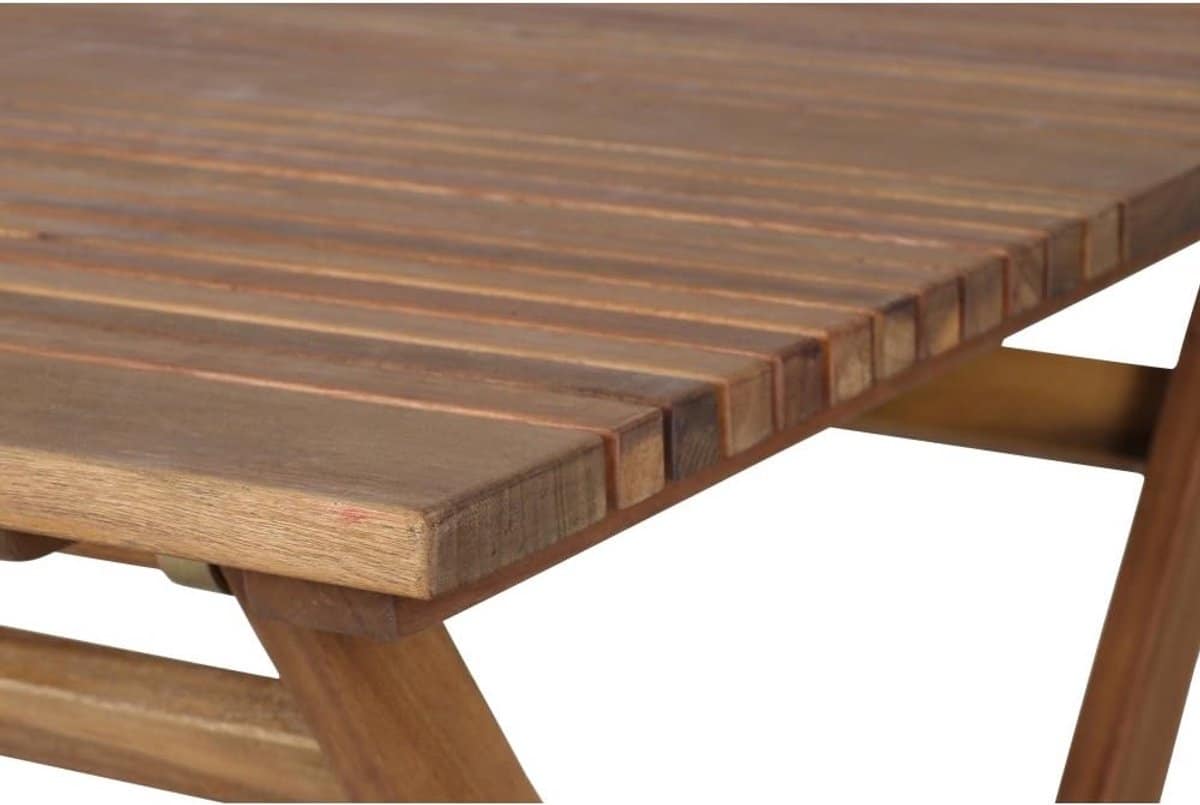 houten klaptafel falun 80×80 cm acacia hout, olie afwerking