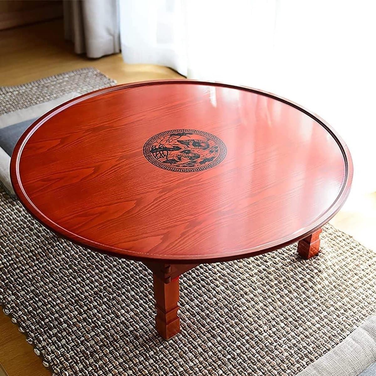 houten klaptafel lage tafel ontspannen zitten massief