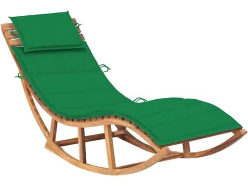 Houten Ligbed - Schommelstoel Buiten - Zonnen Ontspannen - Massief