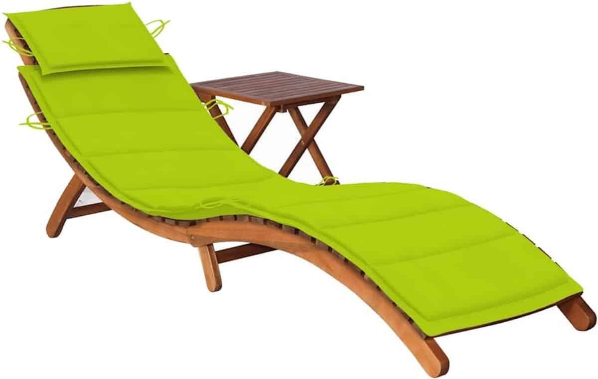 houten ligbed zonneligstoel relaxstoel buiten ontspannen inklapbaar