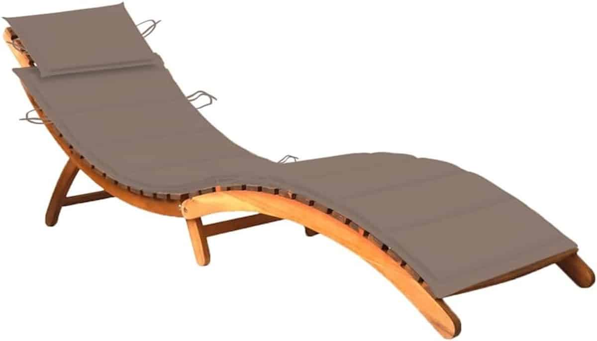 houten ligstoel opvouwbare lounger buiten ontspannen ergonomische