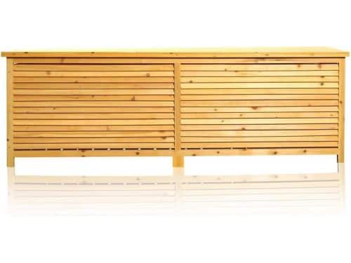 Houten Opbergbox met Inklapbaar Deksel - Regenbestendige Tuinkist 170 x