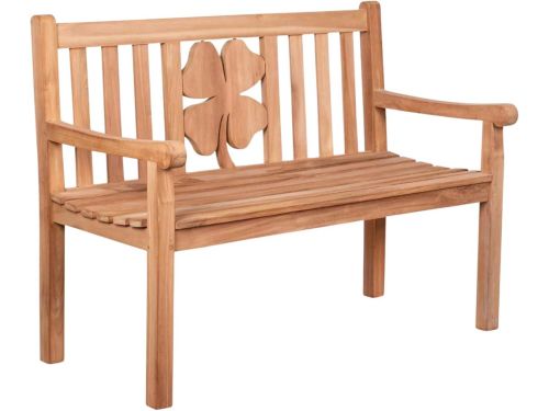 Houten Tuinbank 2-Zits 120 cm met Rugleuning - Weerbestendig Massief